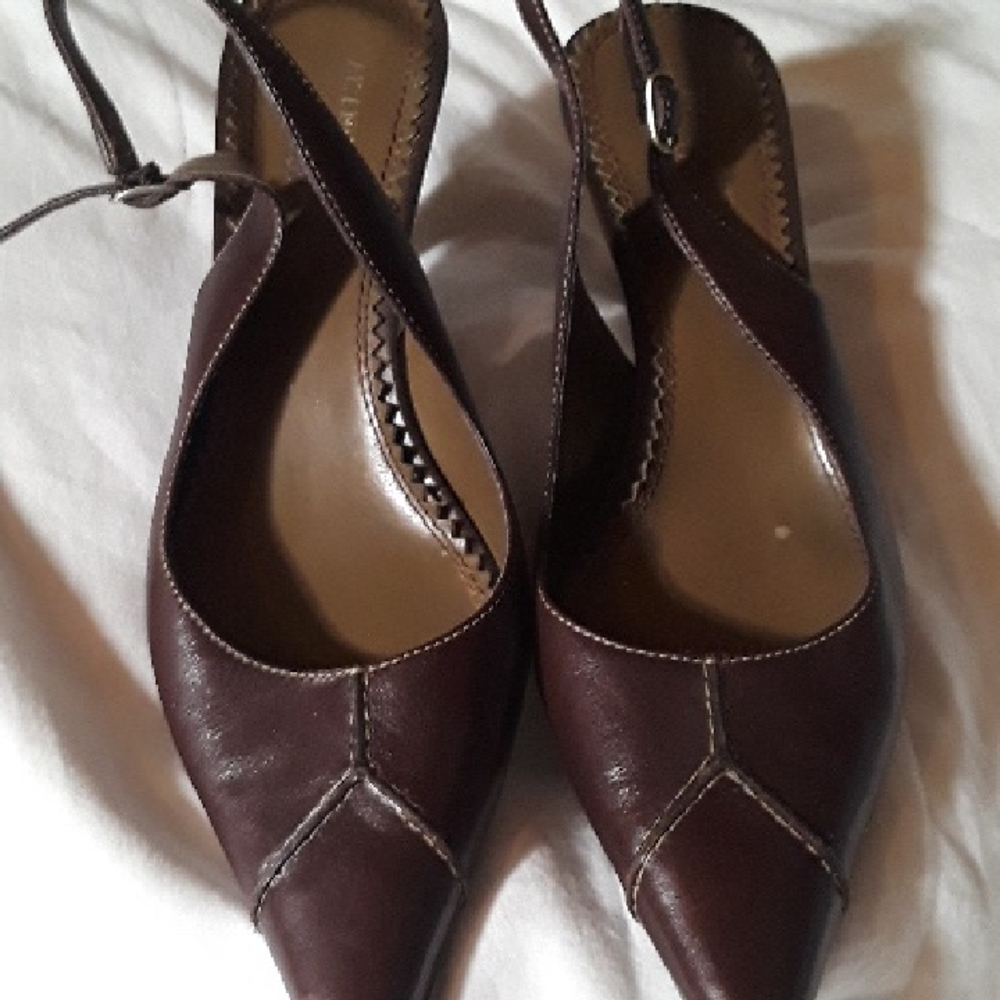 Anne Klein Dark Brown Slingback Heels